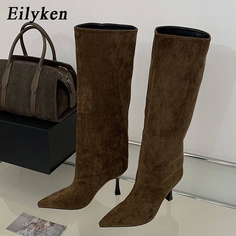 Knee High Boots Women - Bottines hautes à bout pointu, style
