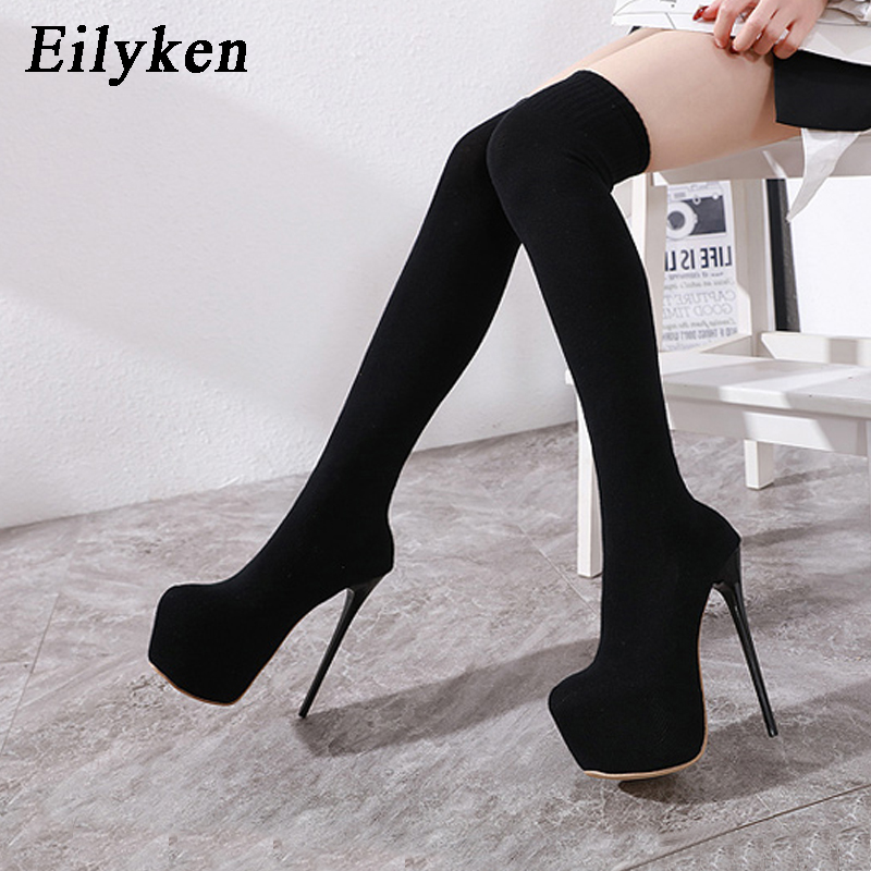 Sock Boot Women - Eilyken-Cuissardes à talons aiguilles pour femmes,