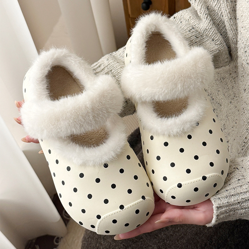Women'S Shoes Clogs - Mules douces à pois noirs, sabots