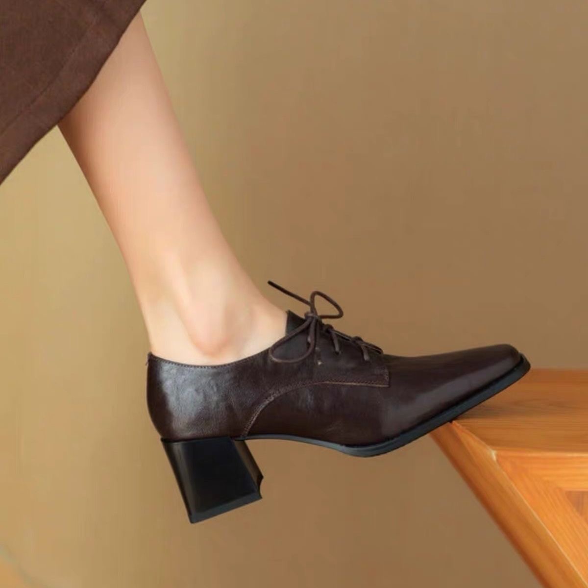 Chaussures Oxford à bout carré - Oxford Lace Up Women avis et prix