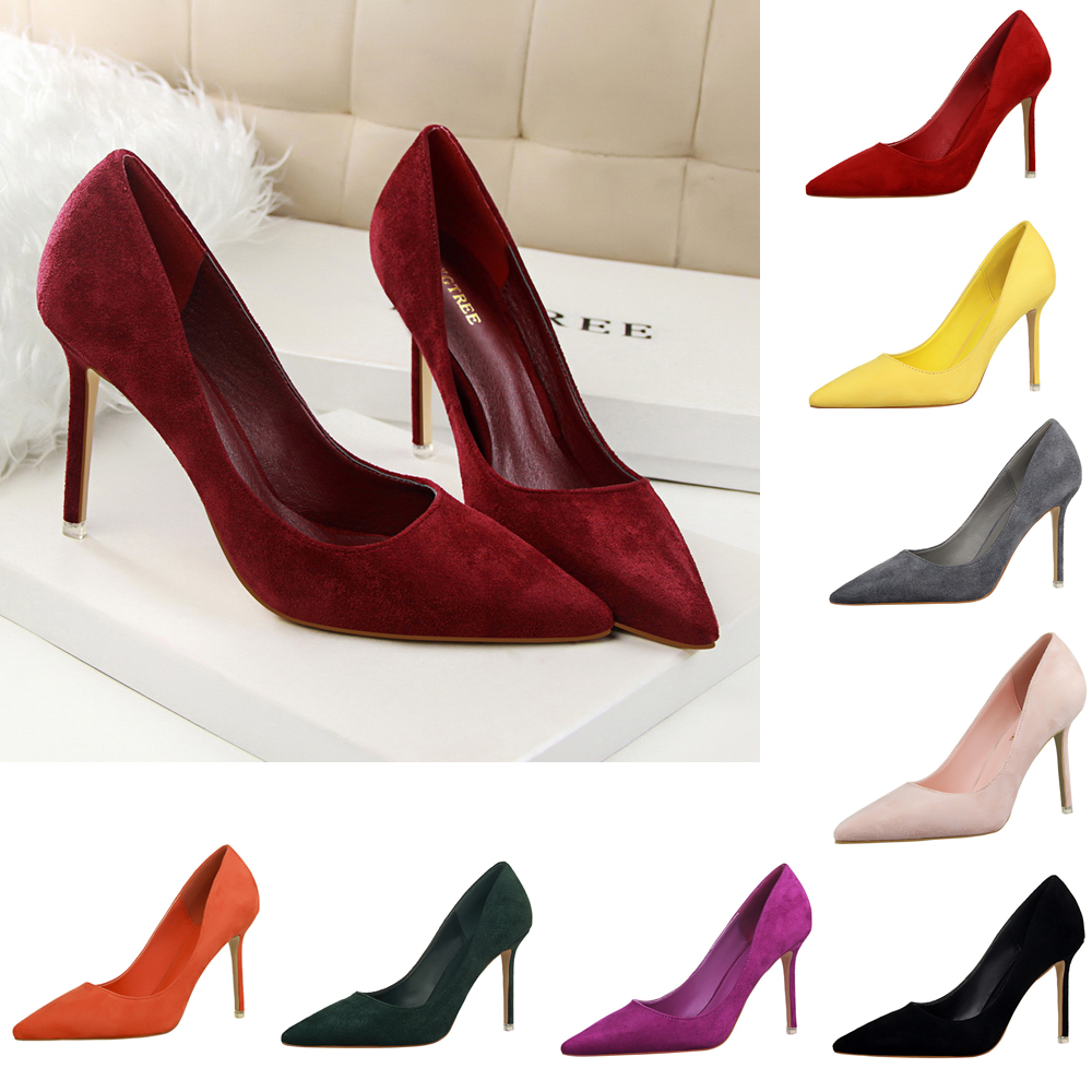 Escarpins Classiques en Daim à - Court Heel Pointed avis et prix