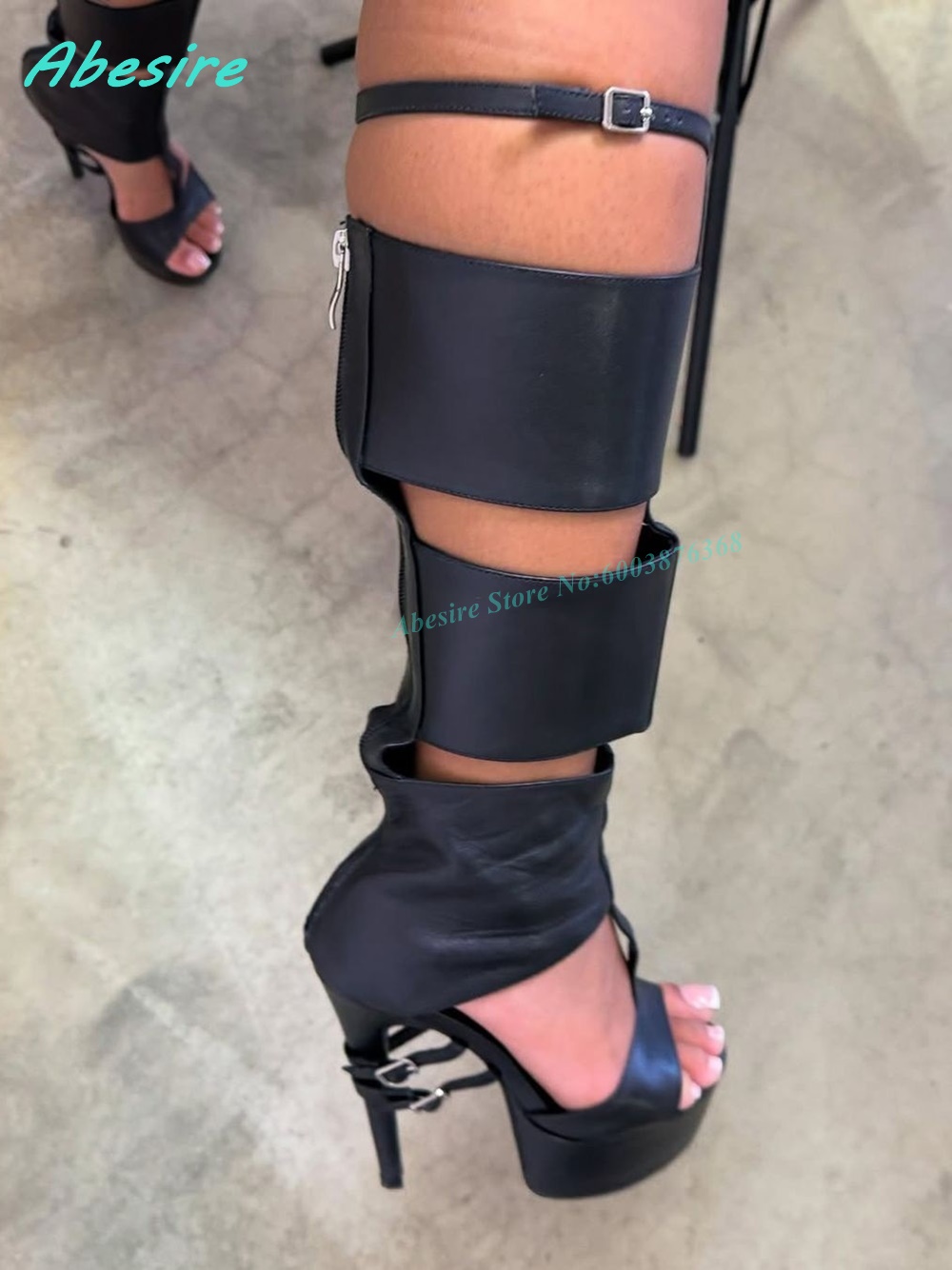Sandales bottes hautes pour fe - Knee High Boots Women avis et prix