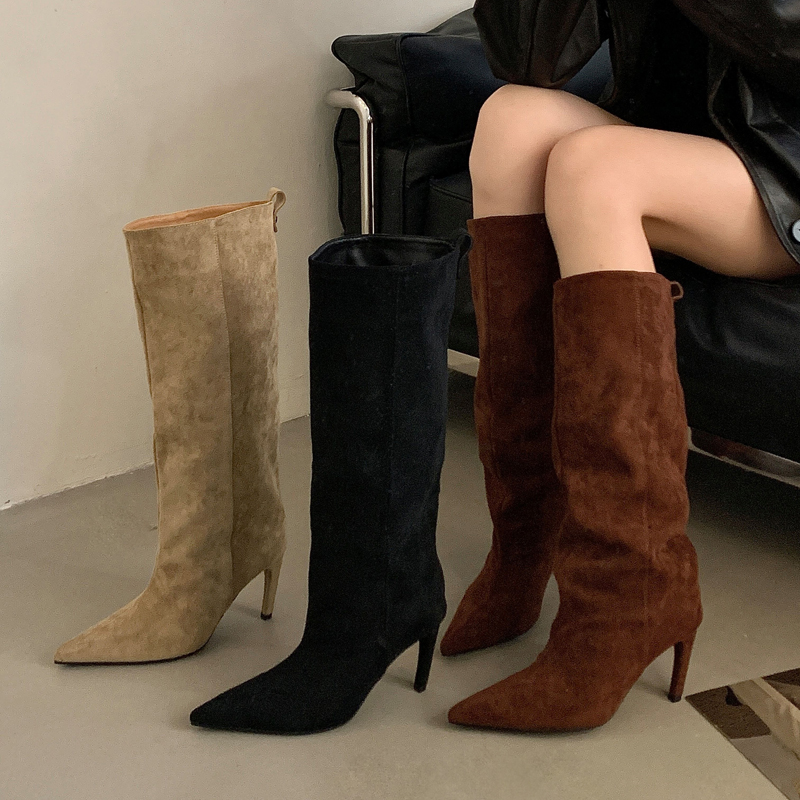 Rue Punk hiver Vintage bout po - Knee High Boots Women avis et prix