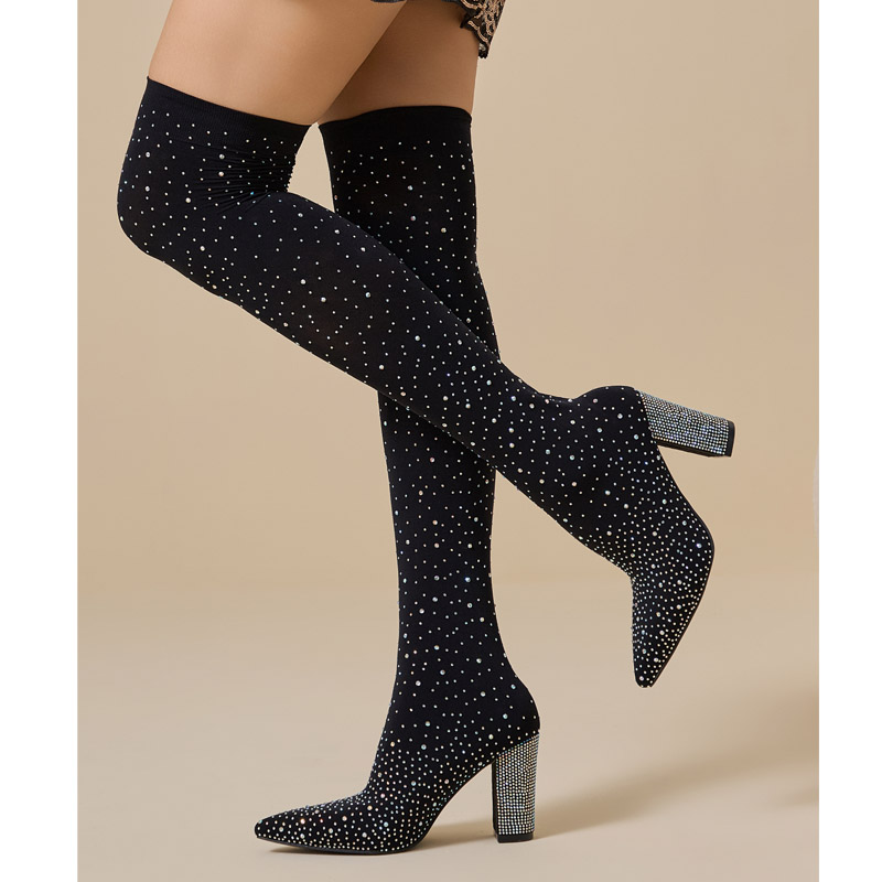 Bottes montantes en tissu exte - Sock Boot Women avis et prix