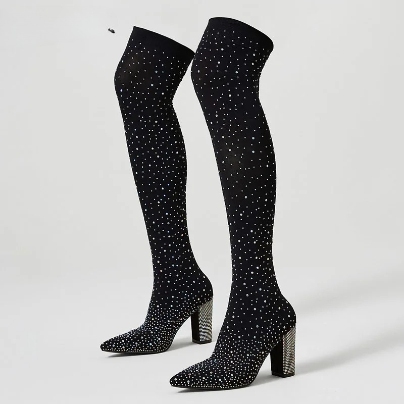 Bottes montantes en tissu exte - Sock Boot Women avis et prix