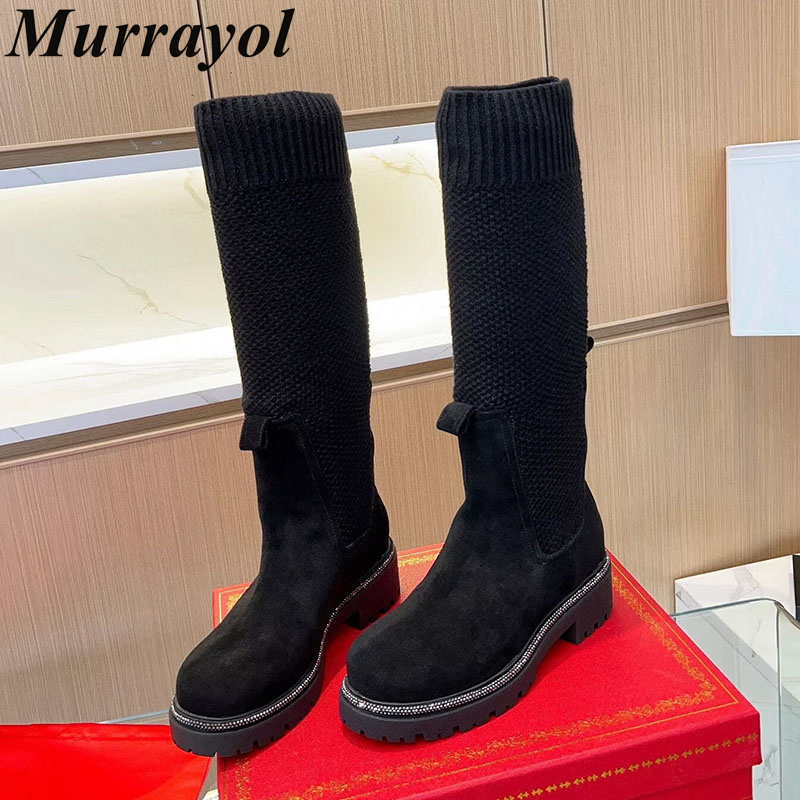 Bottes hautes en daim pour fem - Sock Boot Women avis et prix