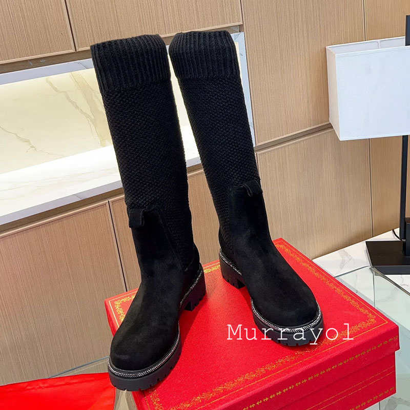 Bottes hautes en daim pour fem - Sock Boot Women avis et prix