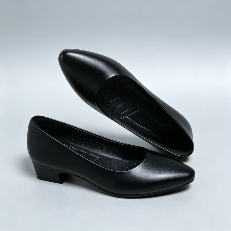 Chaussures élégantes en cuir s - Court Heel Pointed avis et prix
