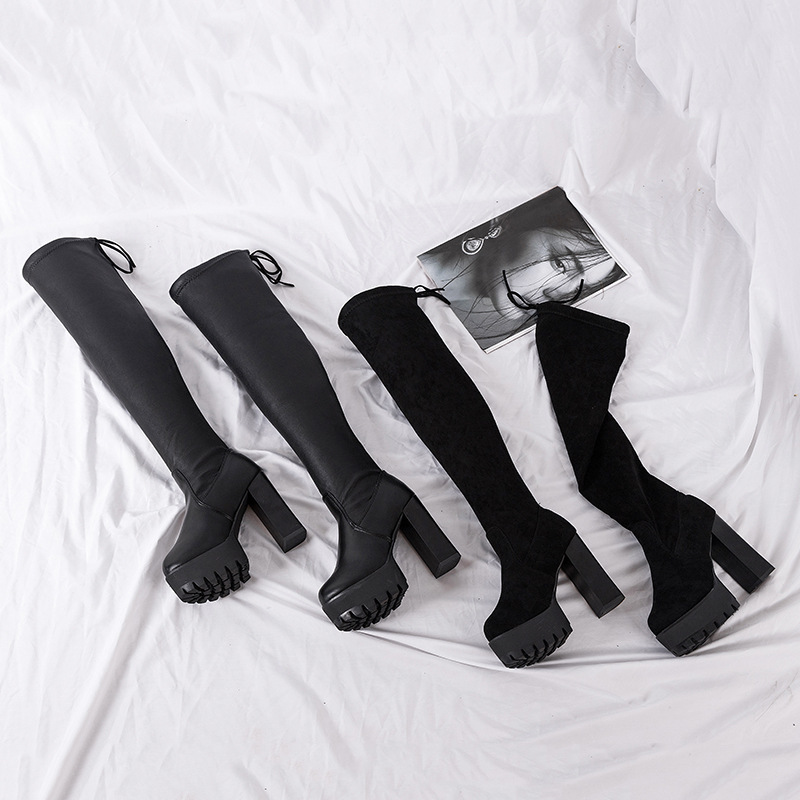 Bottes longues au genou pour f - Sock Boot Women avis et prix