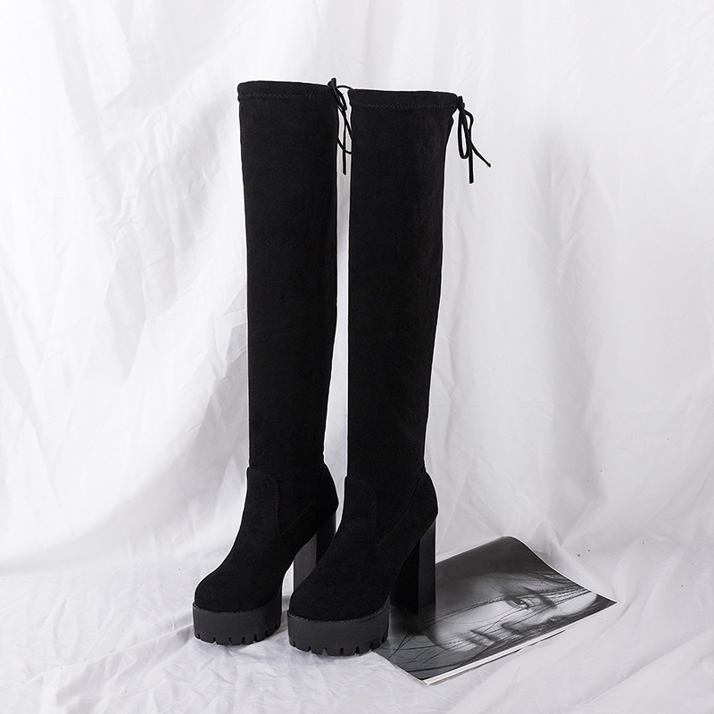 Bottes longues au genou pour f - Sock Boot Women avis et prix